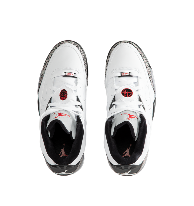 Image 5 of 5 - MULTI - Men's Jordan Son of Mars Low Sneakers feature real and synthetic leather overlays with perforated side panels for a durable, breathable design inspired by iconic Jordan heritage. These lifestyle sneakers combine a visible Air-Sole unit, a full-length foam midsole, and a durable rubber outsole for responsive cushioning, lasting stability, and everyday traction. Main Material: Real and Synthetic Leather. Midsole: Full-Length Foam with Visible Air-Sole Unit. Sole: Rubber. 