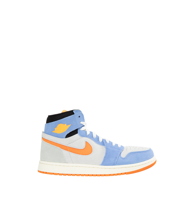 BLUE - AIR JORDAN 1 ZOOM CMFT 2 Sneakers crafted from premium suede in the upper and toe that breaks in easily and conforms to your feet with Jordan Brand's signature Formula 23 foam that keeps your feet extra padded. Air technology absorbs impact for cushioning.