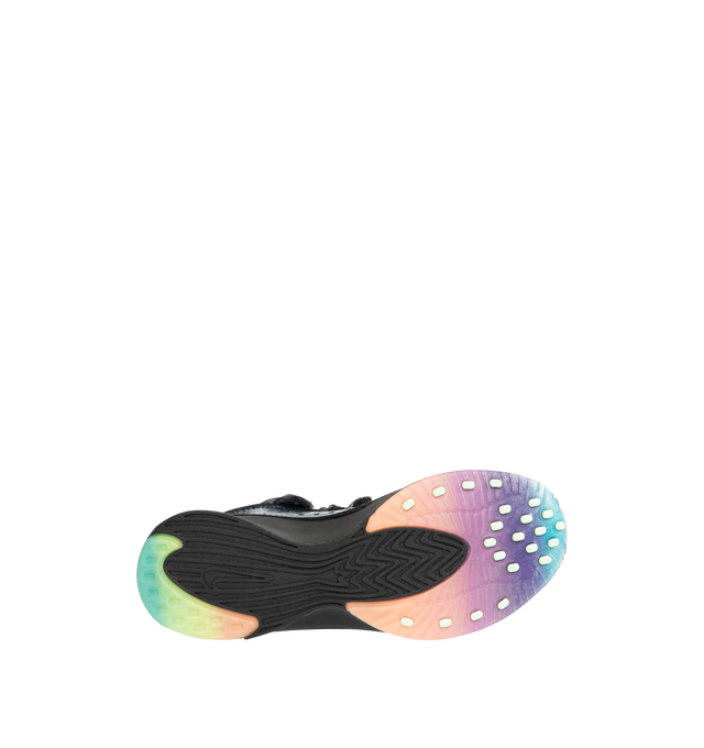 Image 4 of 5 - MULTI - NIKE Air Superfly x Tomo Koizumi Sneaker featuring featherweight runner wrapped in an iridescent upper, Velcro-backed Nike Swooshes come with three different sets for swapping and rainbow outsole. 