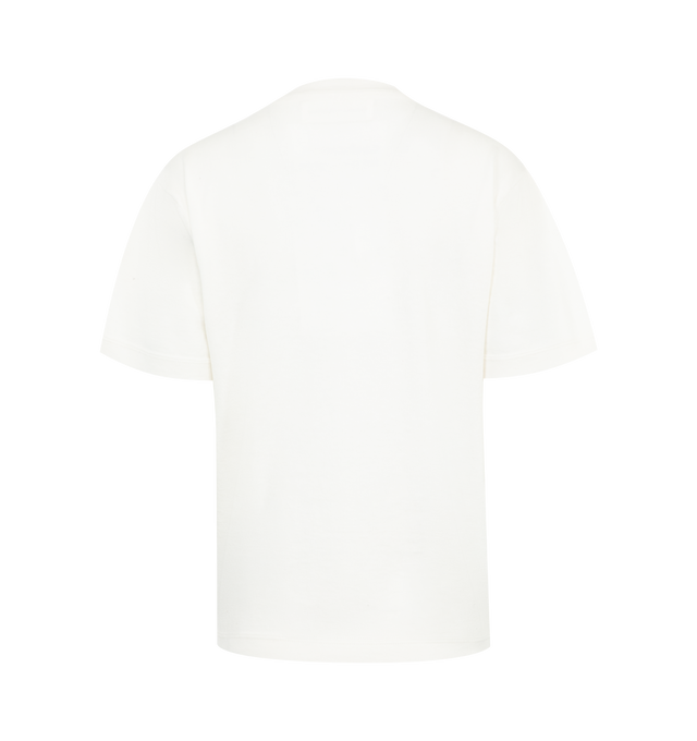 Image 2 of 2 - WHITE - Extreme Cashmere Cuba T-Shirt has a crew neck, short sleeves, and a crisp structure. 70% cotton, 30% cashmere. 