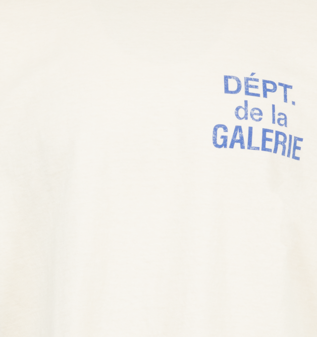 Image 3 of 4 - WHITE - GALLERY DEPT. French Tee featuring crew neck, short sleeves, chest pocket with logo and logo on back. 100% cotton. Made in USA.  