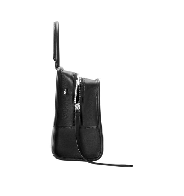 Image 5 of 14 - BLACK - Loewe Women's Medium Amazona 180 Bag is crafted from woven nappa calfskin and features a relaxed silhouette inspired by one of the house's iconic designs. Designed with a single Toron top handle and removable shoulder strap, it can be carried by hand, over the shoulder, or crossbody. A concealed magnetic closure, zip fastening with dual leather pullers, two compartments, an internal flat pocket, and a side D-ring provide functional organization. Finished with palladium-tone hardware, 