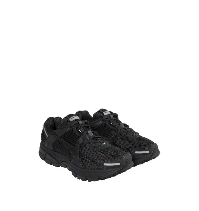 Image 2 of 5 - BLACK - NIKE ZOOM VOMERO 5 lace-up sneaker features Mesh with TecTuff and utilitarian overlays that are breathable and durable, cushlon foam with Zoom Air cushioning and rubber tread. 