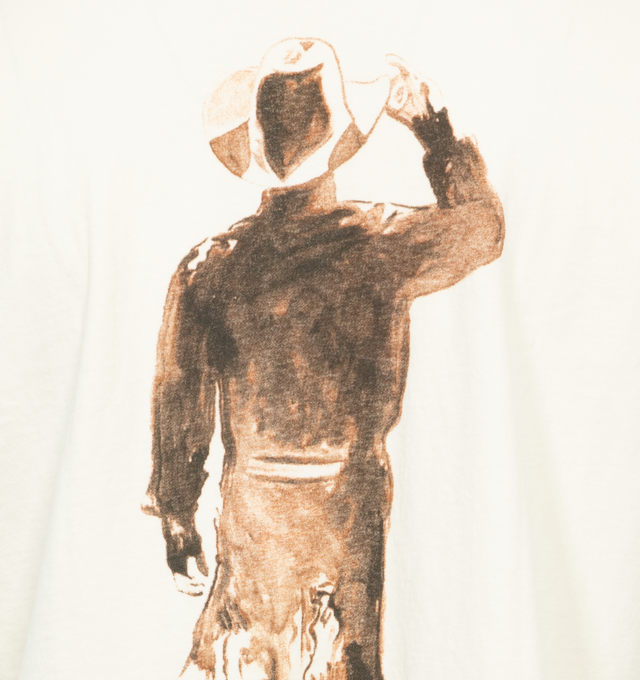 Image 4 of 4 - WHITE - ONE OF THESE DAYS WILD WEST TEE featuring front and back screenprint graphics and lightweight jersey fabric with ribbed neckline. 100% cotton. 