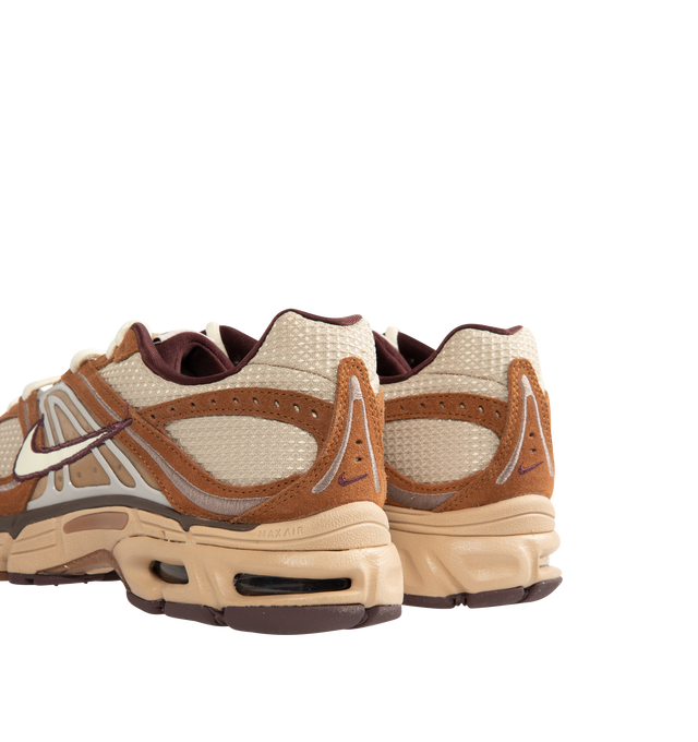 Image 3 of 5 - NEUTRAL - Nike Mens Air Max Moto 2K Sneakers feature a textile and synthetic leather upper. Designed with a lace-up closure, Max Air cushioning, foam midsole, and durable rubber outsole. Upper: Textile and Synthetic Leather; Midsole: Foam with Max Air Cushioning; Outsole: Rubber. Made in Vietnam. 