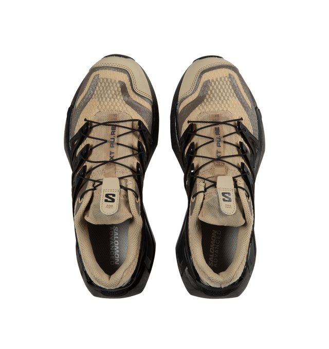 Image 5 of 5 - BROWN - SALOMON XT Pu.re Advanced Sneakers featuring structured upper, iconic chassis technology, tonal Tpu overlays, quicklace lacing system and contragrip outsole. 