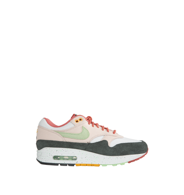 MULTI - NIKE Air Max 1 featured traditional lacing, padded collar, suede on the upper and foam midsole.