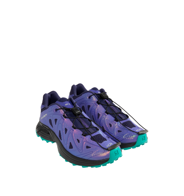 Image 2 of 5 - PURPLE - XT-Whisper Void Sneaker featuring chevron lugs, Mud Contagrip, Agile Chassis System, 3D mesh and synthetic upper, abrasion-resistant TPU material and textile lining. 