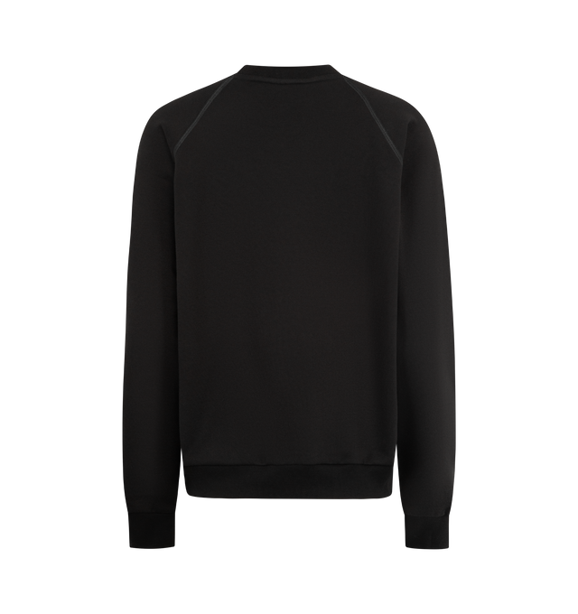 Image 2 of 2 - BLACK - THE ROW Eulalia Sweatshirt featuring classic crewneck sweatshirt in cashmere and cotton French terry with regular fit, raglan sleeves, and ribbed neckline, cuffs, and hem. 84% cotton, 16% cashmere. Made in Italy. 