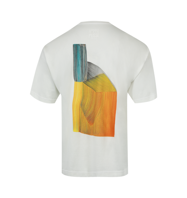 Image 2 of 2 - WHITE - ISSEY MIYAKE RB T-Shirt WB featuring a wide, relaxed shape and comfortable fit. This style features Ronan Bouroullec's artwork on the back of the garment. 100% cotton. 