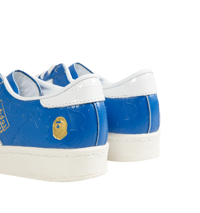 Image 3 of 5 - BLUE - ADIDAS BAPE X SSTR V Bape Shoes featuring regular fit, lace closure, synthetic and textile upper, textile lining and rubber outsole. 