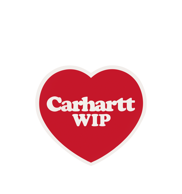 Image 2 of 2 - RED - CARHARTT WIP Heart Folding Table featuring graphic print on the surface, heart shape top and folding iron legs. W 44 x H 25 x D 39.8 cm. 100% birch plywood.  