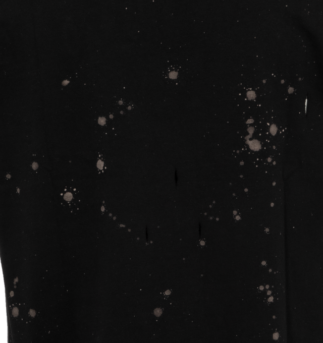 Image 4 of 4 - BLACK - WHO DECIDES WAR Hardware T-Shirt featuring distressing, graphic hardware, bleached effect throughout, rib knit crewneck, dropped shoulders and logo-engraved gunmetal-tone hardware. 100% cotton. Made in China. 
