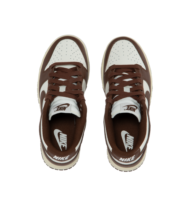 Image 5 of 5 - BROWN - NIKE Dunk Low LX Sneaker featuring lace-up front, signature Swooshes at sides, embossed Air logo at foxing, perforated toe and padded collar with debossed Nike logo at back counter. 