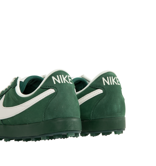 Image 3 of 5 - GREEN - NIKE Astrograbber Sneaker featuring an American football shoe with a leather upper, padded, low-cut collar, tonal rubber midsole and waffle outsole. 