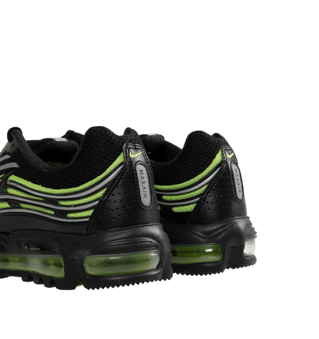 Image 3 of 5 - BLACK - Nike Air Max TL 2.5 Sneakers are an lace-up style, with reflective accents, synthetic leather and textile uppers, Max Air cushioning, rubber outsoles, padded collars, and foam midsoles. Made in Vietnam.  