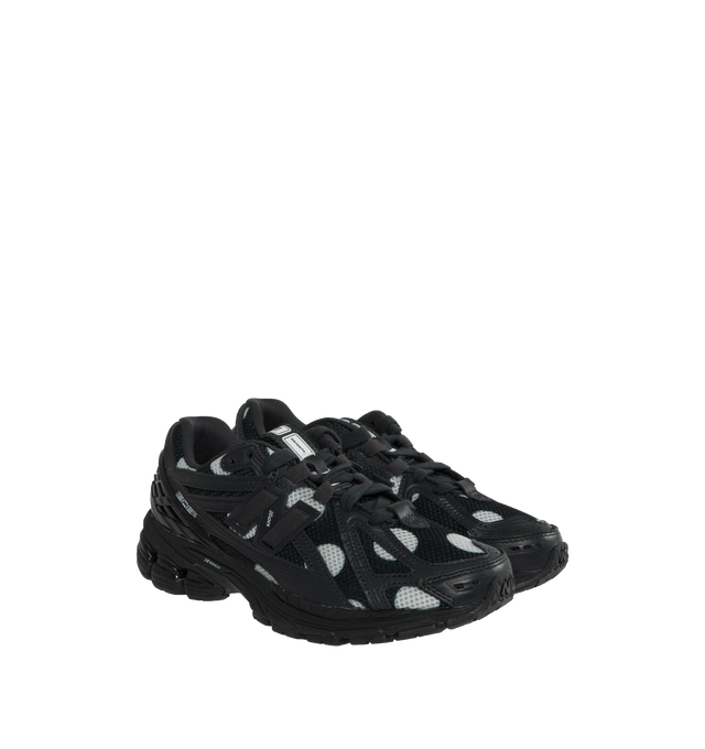 Image 2 of 5 - BLACK - NEW BALANCE 1906R Polka Dot Sneakers featuring mesh upper, leather overlays, all-over printed pattern, ABZORB midsole, N-ergy technology and stability web outsole. 