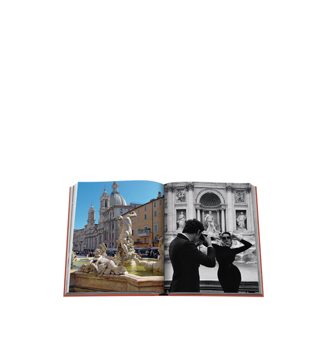 Image 4 of 4 - ORANGE - Assouline Roma Eterna is a luxury coffee table book that celebrates the timeless grandeur, rich history, and vibrant contemporary culture of Rome through captivating photography and engaging storytelling. Written by James Horncastle with a foreword by Cesare Cunaccia, this designer linen hardcover book explores the Eternal City's iconic landmarks, celebrated cuisine, fashion, art, and hidden neighborhoods, offering an immersive portrait of one of the world's most enduring cultural ca 