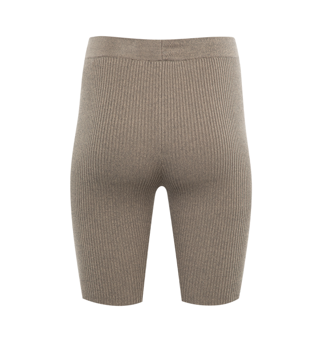 Image 2 of 2 - GREY - FEAR OF GO DESSENTIALS Biker Short featuring rib-knit elastic waistband and rubberized logo label. 43% cotton, 29% polyester, 28% nylon. 