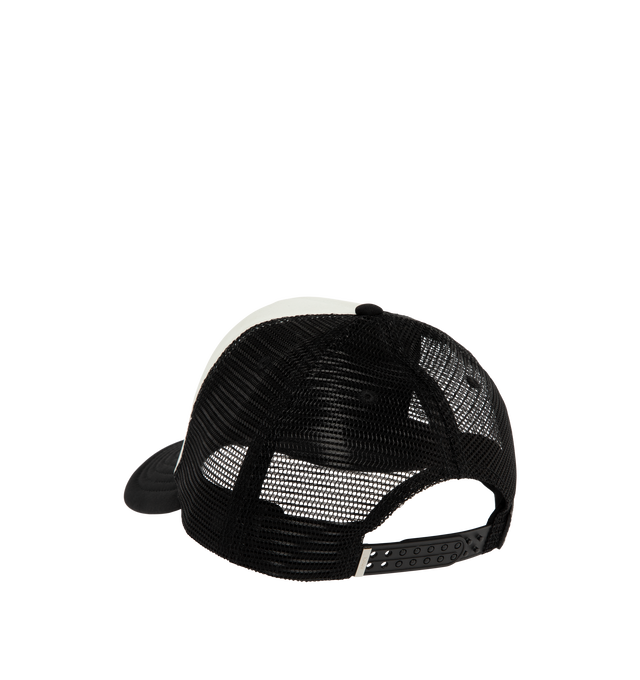 Image 2 of 2 - BLACK - Amiri Wave Foam Trucker Hat features a structured foam-front construction with signature graphic detailing for a bold, vintage-inspired finish. Designed with a breathable mesh back and adjustable snapback closure, this designer trucker hat combines classic Americana styling with AMIRI's signature Los Angeles streetwear aesthetic. 