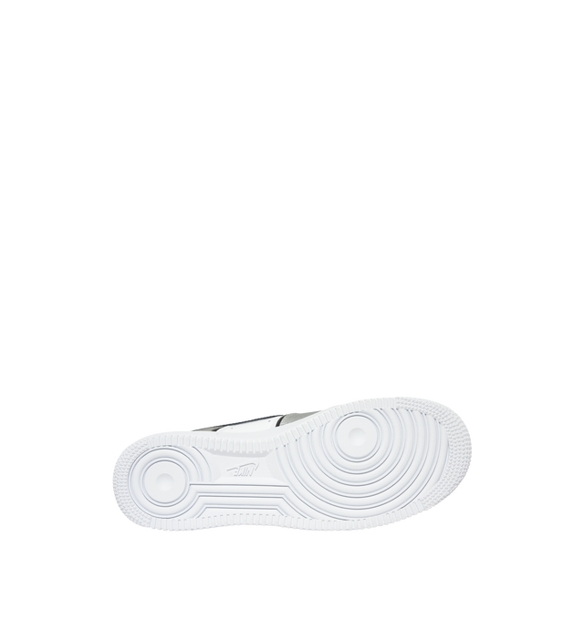 Image 4 of 5 - SILVER - Nike Men's Air Force 1 '07 LV8 sneaker features a padded collar, leather and textile upper, textile lining and rubber sole. 