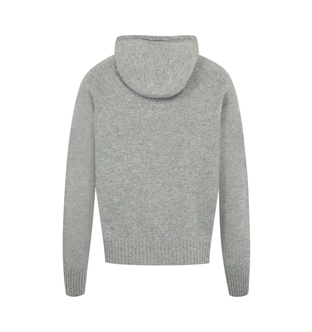 Image 2 of 2 - GREY - Tom Ford Mens Cashmere Hoodie is crafted from cashmere. Features a relaxed fit, hood, ribbed cuffs and hem, and seamless construction for enhanced comfort. Main Material: 100% Cashmere. Made in Italy. 