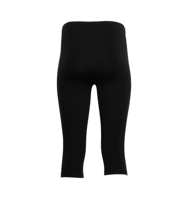 Image 2 of 3 - BLACK - WARDROBE.NYC Crop Leggings featuring mid-weight compression jersey, covered elastic at waist and zip hip pockets. 65% viscose, 30% polyamide, 5% elastane. Made in Portugal. 