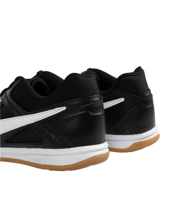 Image 3 of 5 - BLACK - NIKE Gato Sneaker featuring premium leather and suede mix with breezy textile underlays for a breathable and durable fit, foam midsole provides soft comfort and gum rubber sole. 