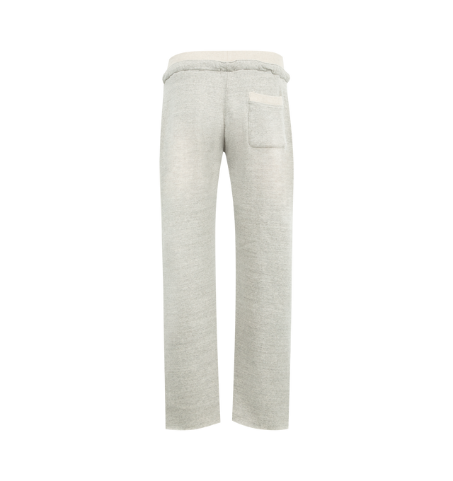 Image 2 of 3 - GREY - R13 Side Insert Sweatpant featuring panel construction, drawstring waist, straight leg, patch pockets and back pocket. 100% cotton. 