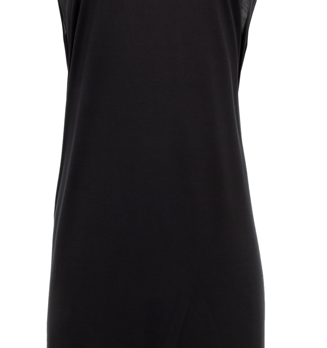 Image 3 of 3 - BLACK - THE ROW Lidia Dress featuring ankle-length sleeveless dress in smooth silk jersey with relaxed silhouette, scoop neckline, and signature center back detail. 100% silk. Made in Italy. 