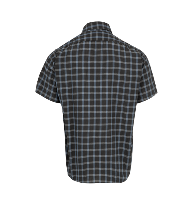 Image 2 of 2 - GREY - POST O'ALLS No. 6 Shirt featuring short sleeves, button front closure, classic collar and two button patch pocket. 100% cotton. Made in Japan. 