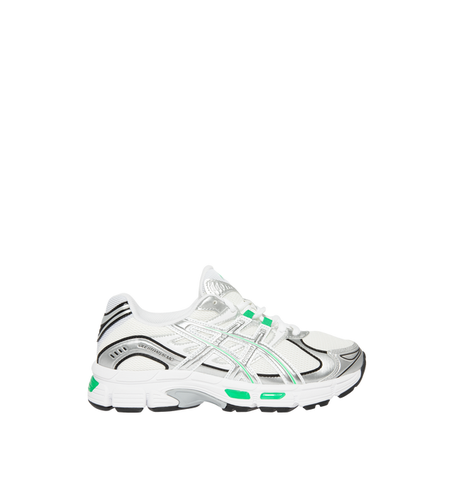 Image 1 of 5 - WHITE - Asics Men's GEL-STRATUS MC Sneakers feature an air mesh upper with synthetic leather overlays for breathable comfort, durability, and a technical-inspired look. Drawing from the brand's 2010s running heritage, these lifestyle sneakers combine rearfoot GEL technology with a cushioned midsole for enhanced shock absorption and everyday comfort. Main Material: Synthetic Leather and Mesh. Sole: Rubber.  