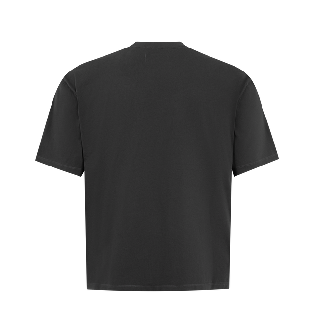 Image 2 of 2 - BLACK - NAHMIAS Arch Boxy Tee featuring crewneck, short sleeves, logo at front and pullover style. 100% cotton. Made in USA. 