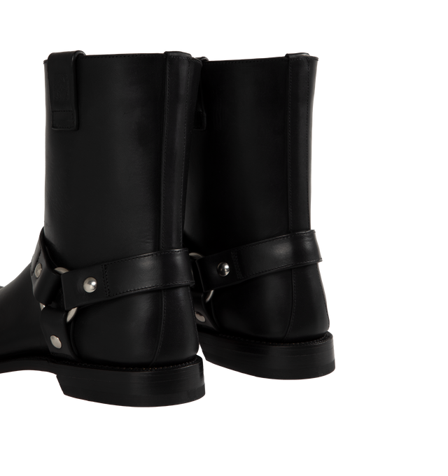 Image 3 of 4 - BLACK - LOEWE Campo Biker Boot featuring hardware details and LOEWE Anagram embossed loops on the side for an easy step-in, 30mm heel height and Goodyear construction with leather outsole. 100% leather.  
