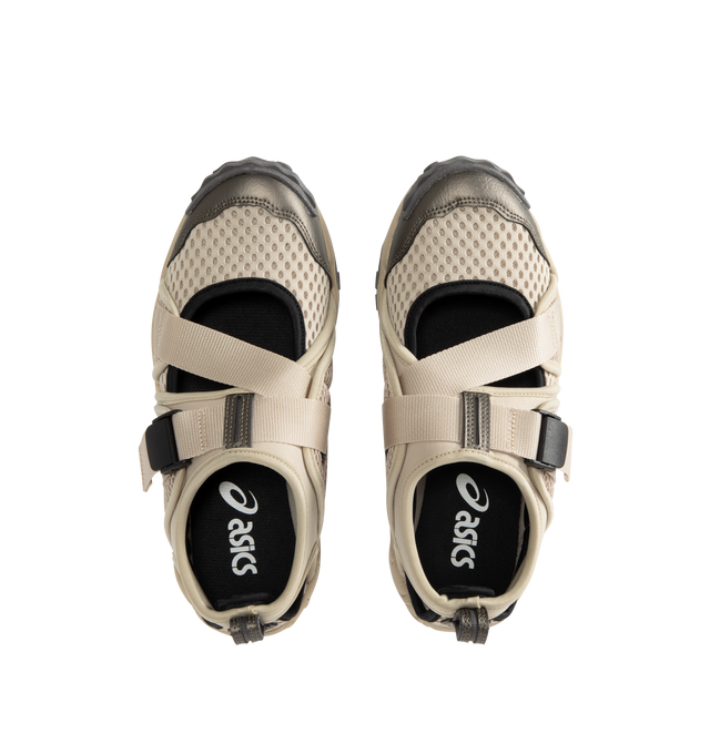 Image 5 of 5 - NEUTRAL - ASICS Mens Sneakers feature a breathable mesh and textile upper with GEL cushioning technology for enhanced comfort. Designed with a belt-style closure, heel pull tab, and durable rubber outsole. Upper: Mesh and Textile; Midsole: GEL Cushioning; Outsole: Rubber. Made in Vietnam. 