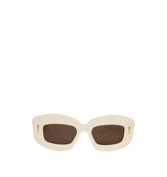 WHITE - Loewe Screen sunglasses in acetate with a LOEWE signature on the arm and 100% UVA/UVB protection. Made in Italy.