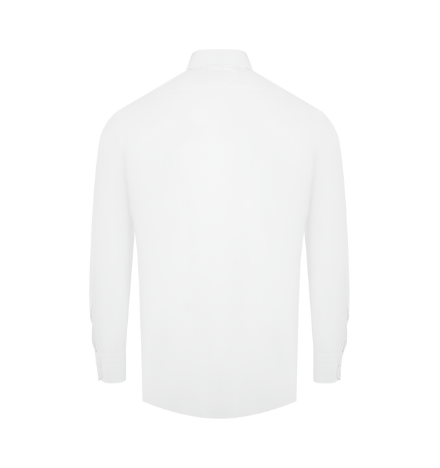 Image 2 of 2 - WHITE - TOM FORD Poplin Classic Fit Shirt featuring front button closure, button cuffs, classic collar and regular fit. 100% cotton. Made in Italy.  