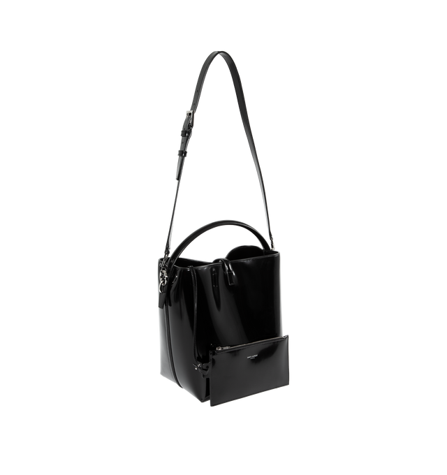 Saint Laurent - Le 37 Black Shiny Leather Bucket Bag