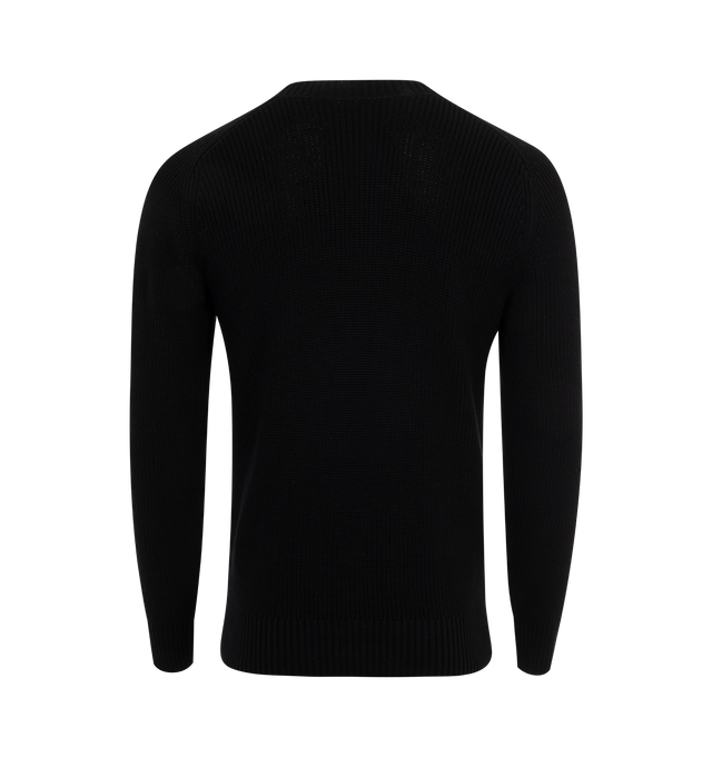 Image 2 of 2 - BLACK - 3SIXTEEN Cotton Crewneck Sweater featuring long sleeves, crew neck and knit of Pima cotton. 100% cotton. 