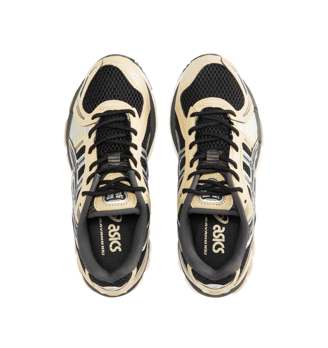 Image 5 of 5 - BLACK - ASICS Gel-Kayano 12.1 Sneaker featuring breathable mesh underlays, GEL-NIMBUS17 tooling system, FLUIDRIDE technology, rearfoot and forefoot GEL technology and dope dyed recycled sockliner mesh. 