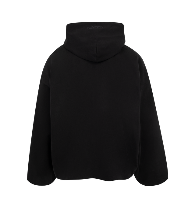 Image 2 of 2 - BLACK - VETEMENTS Logo sweatshirt with drawstring hood, long sleeves, logo print at the chest, front pouch pocket, ribbed cuffs and hem. 100% cotton. 