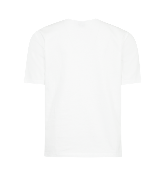 Image 2 of 2 - WHITE - DEIJI STUDIOS Pinch Tee featuring a relaxed fit, short sleeves, classic crew neckline and a pinched side seam with hook and eye closures that allow the shape to be worn cinched in or left open. 100% GOTS certified organic cotton. 