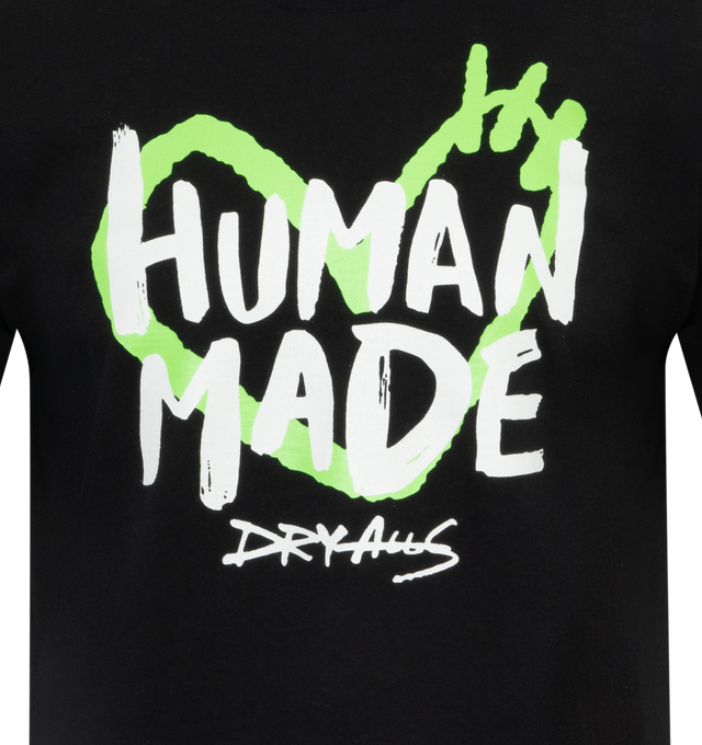 Image 2 of 2 - BLACK - HUMAN MADE Graphic T-Shirt featuring short sleeves, ribbed crewneck and screen printed graphic on front. 100% cotton.  