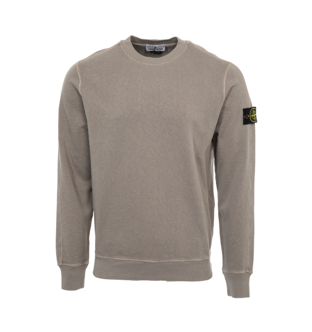 Mens grey discount stone island sweatshirt