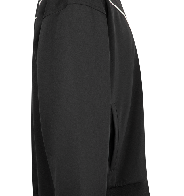 Image 3 of 3 - BLACK - Amiri Men's Western Track Jacket is crafted from polyester and features a sporty track-inspired silhouette elevated with intricate Western-style embroidery across the front and back. Main Material: Polyester. Details: Western-Style Embroidery at Front and Back. 