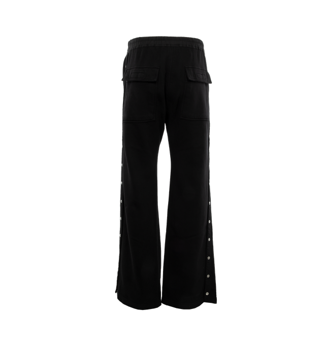 Image 2 of 4 - BLACK - DRKSHDW Pusher Pants featuring drawstring waist, side pockets, snap button and cargo pockets. 100% cotton. 