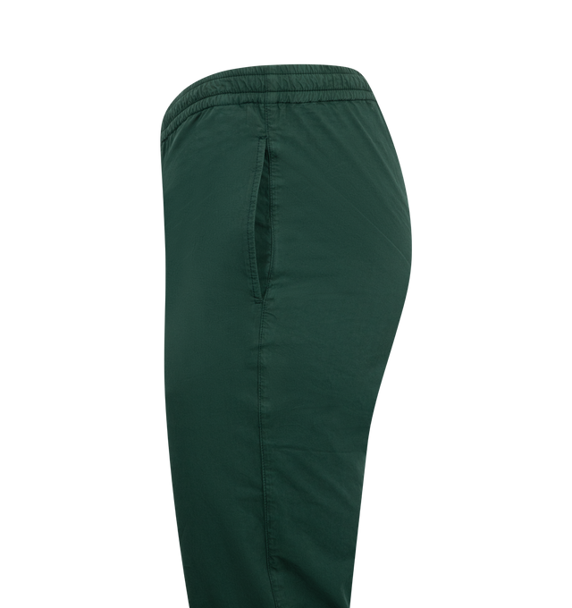 Image 3 of 3 - GREEN - ASPESI Ventura Pant featuring elasticated waistband, three pockets and loose fit. Made in Romania. 