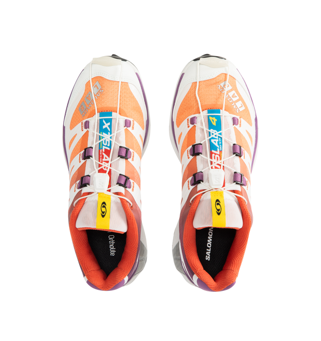 Image 5 of 5 - MULTI - SALOMON XT-4 OG Sneaker featuring mesh and leather upper with Contragrip sole, signature Quicklace lacing system, cushioned Ortholite footbed and padded tongue and collar. 