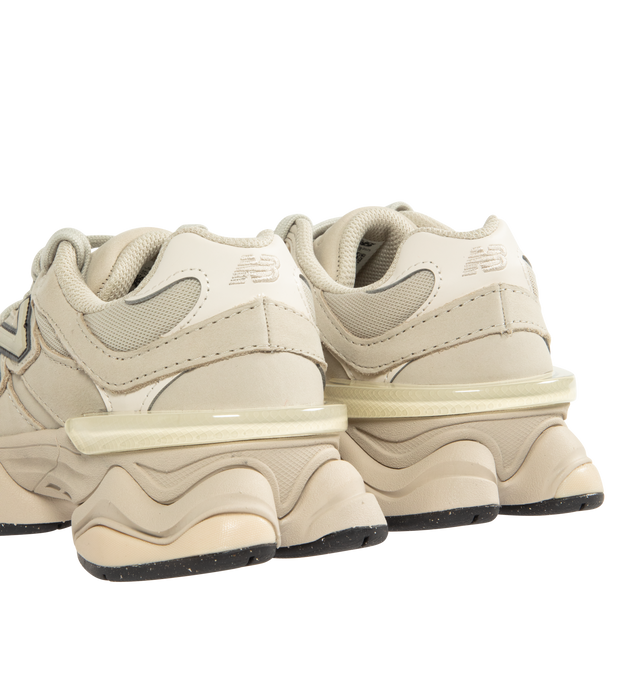 Image 3 of 5 - NEUTRAL - NEW BALANCE 9060 Sneaker featuring dual-density midsole with ABZORB and SBS cushioning, tongue logo inspired by original 991 lace jewel, translucent CR device at heel and diamond outsole pattern inspired by classic 860 design. 