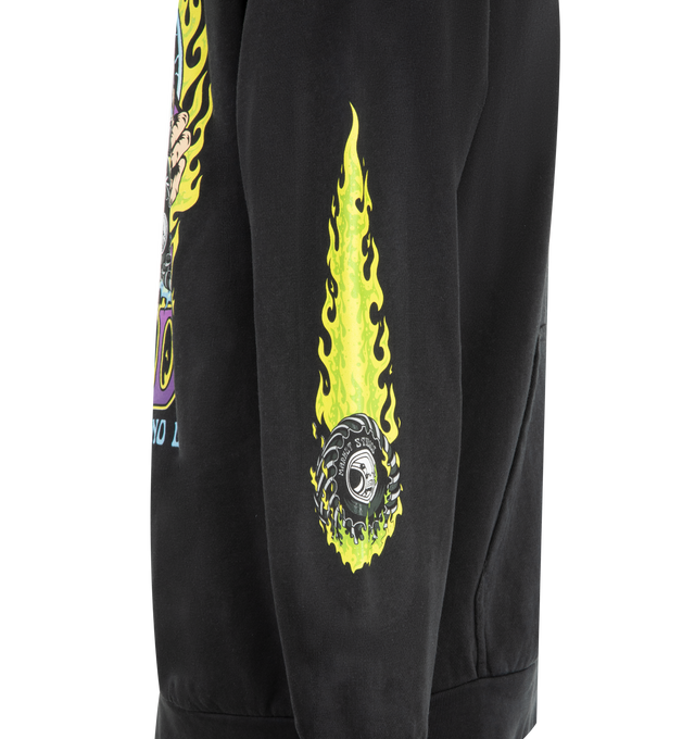 Image 3 of 3 - BLACK - MARKET No Rules No Limits Hoodie featuring pullover sweatshirt with fixed hood, graphic print on front, sleeves and back, pouch pocket, ribbed knit trims and regular fit. 80% cotton, 20% polyester. 